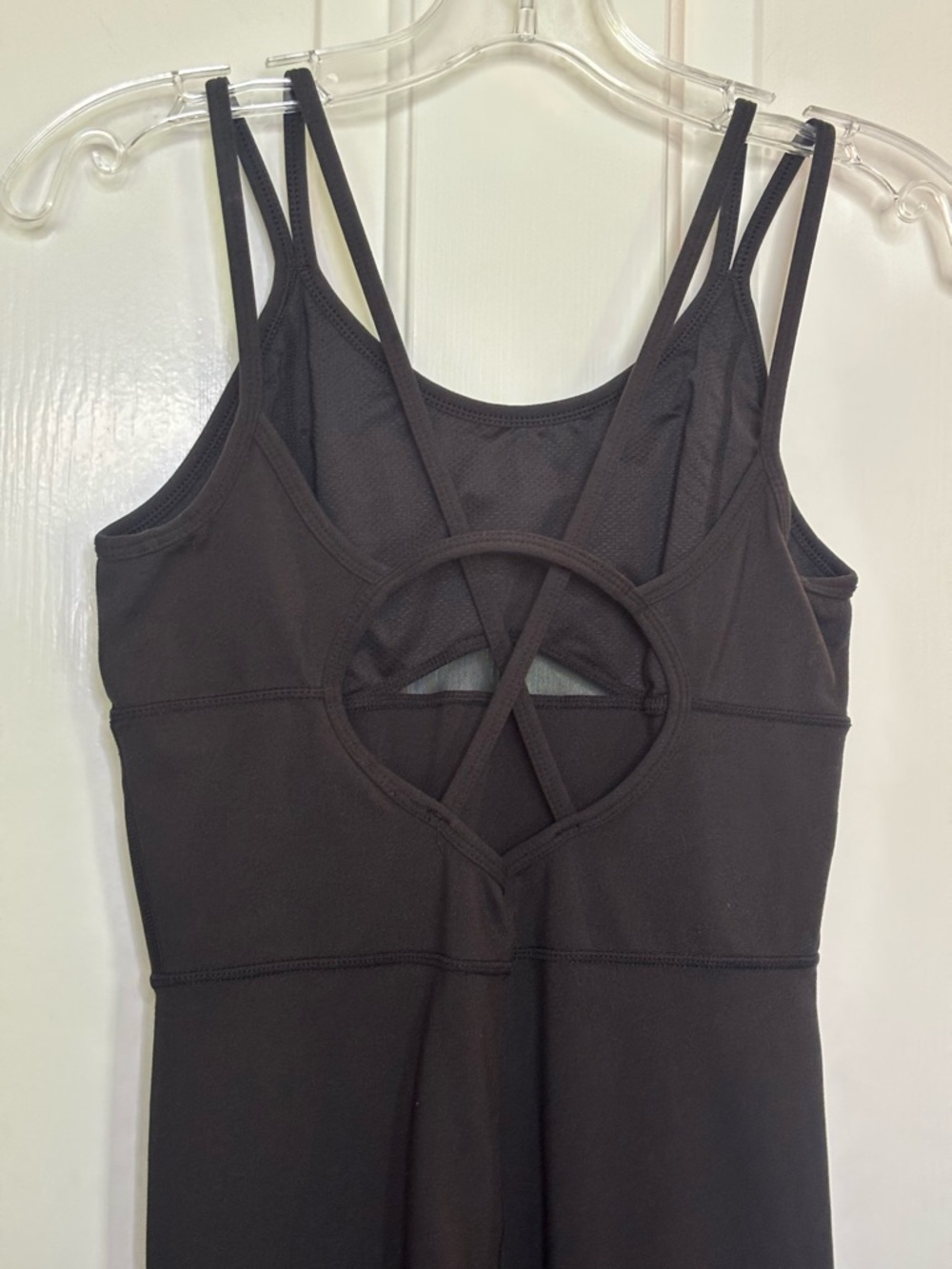 EUC LOVESOFT Black Women's Strappy Yoga One Piece size L - Picture 5 of 7